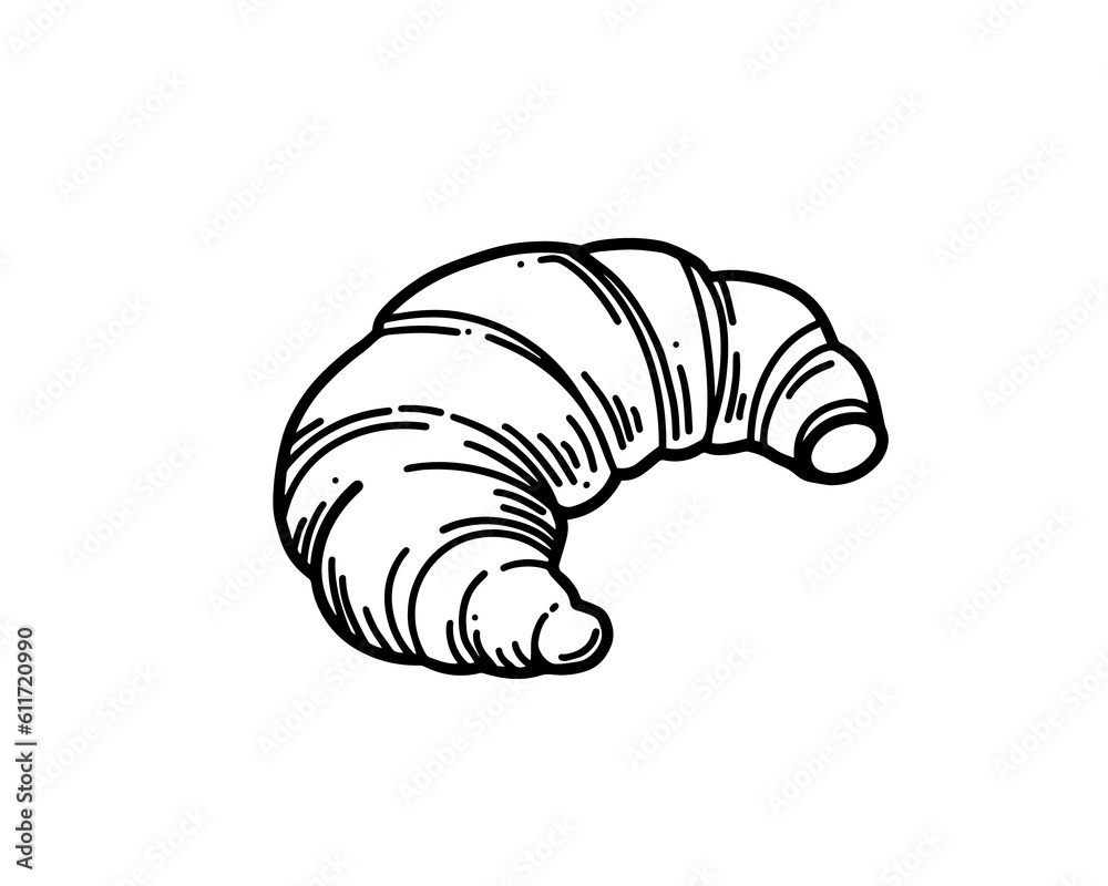 croissant icon Outline Simple vector illustration croissant icon Outline Simple vector illustration