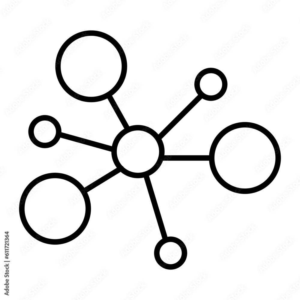 Connections Thin Line Icon Connections Thin Line Icon