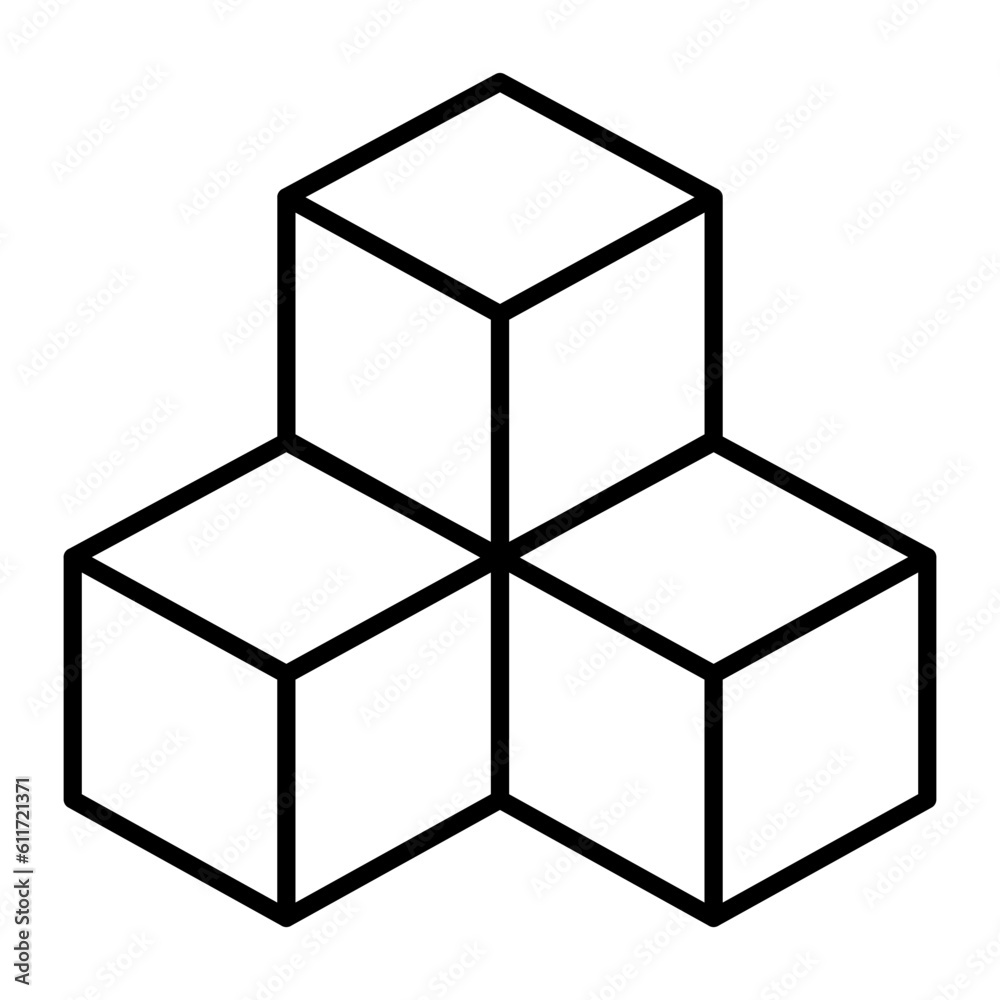 3d model Thin Line Icon 3d model Thin Line Icon