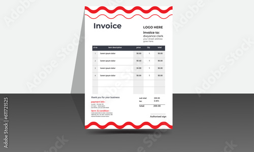creative modern and simple invoice  design.