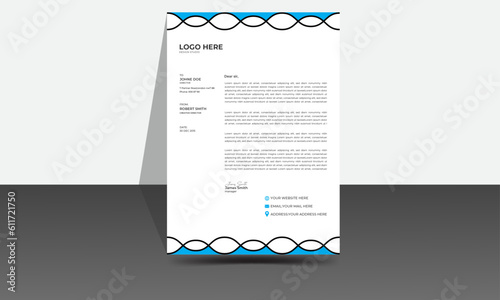 creative modern and simple letterhead  design.