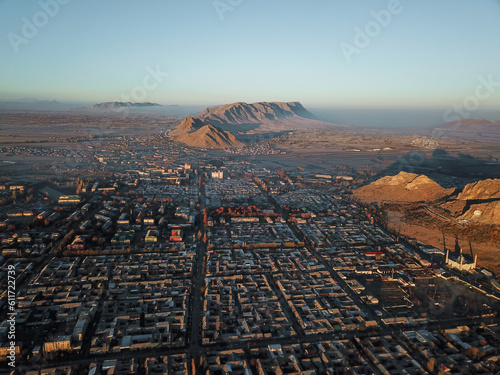 Aerial view of Osh city photo