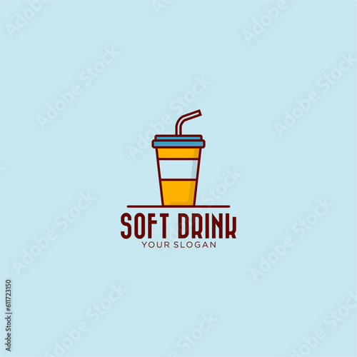 burger and softdrink logo icon