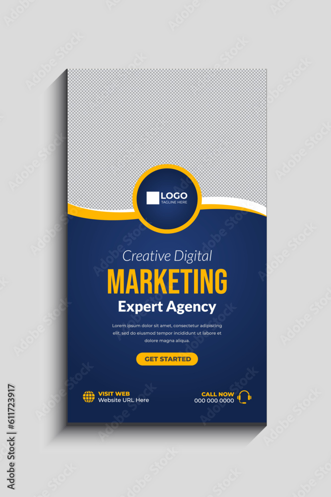 Obraz premium Digital Marketing Agency Facebook and Instagram story template