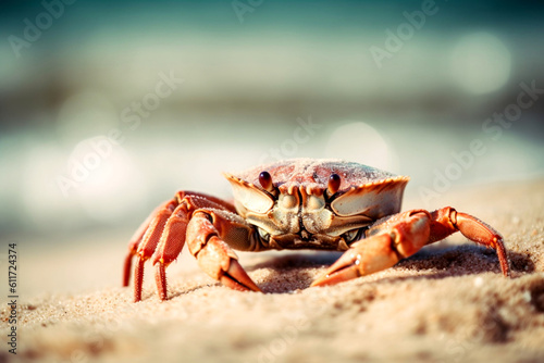 Summer frame crab, sand background © Irina