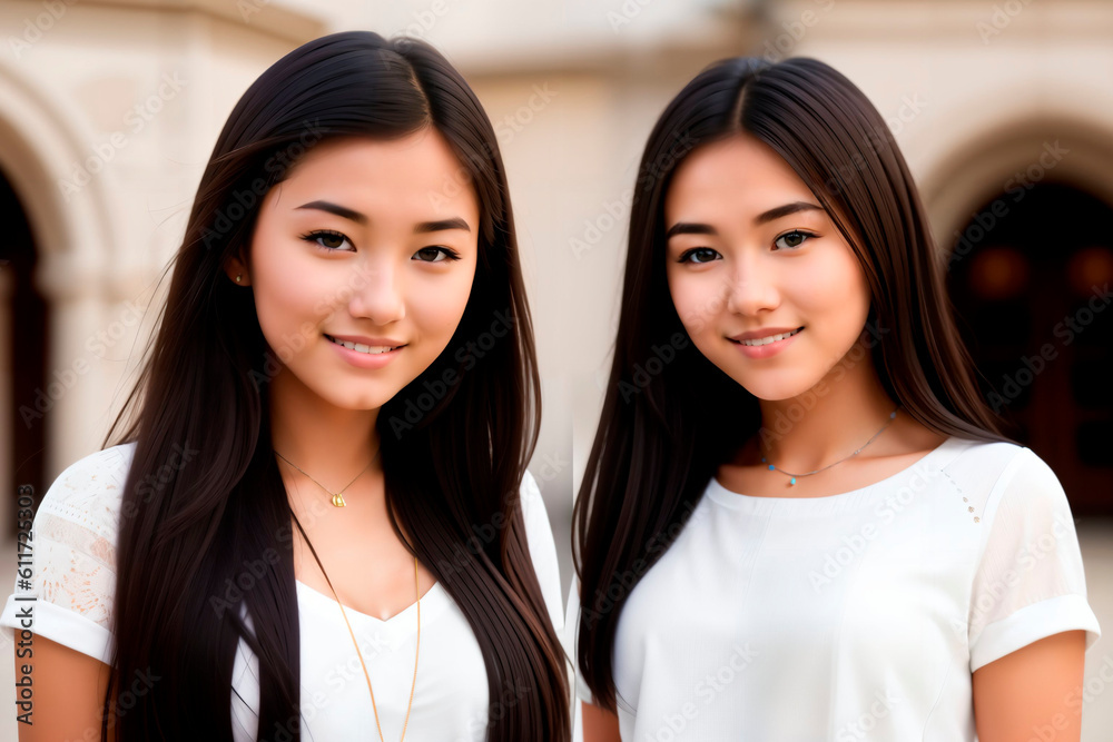 Young students in college. High School Students.. Generative AI Young students in college. High School Students.. Generative AI