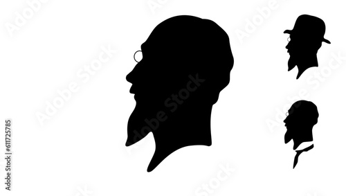 Erik Satie silhouette