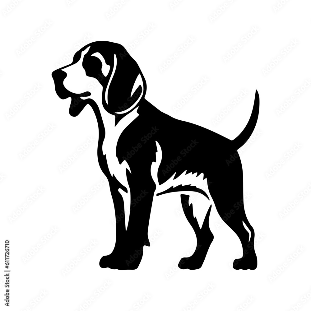Beagle dog cartoon on white background illustration Beagle dog cartoon on white background illustration