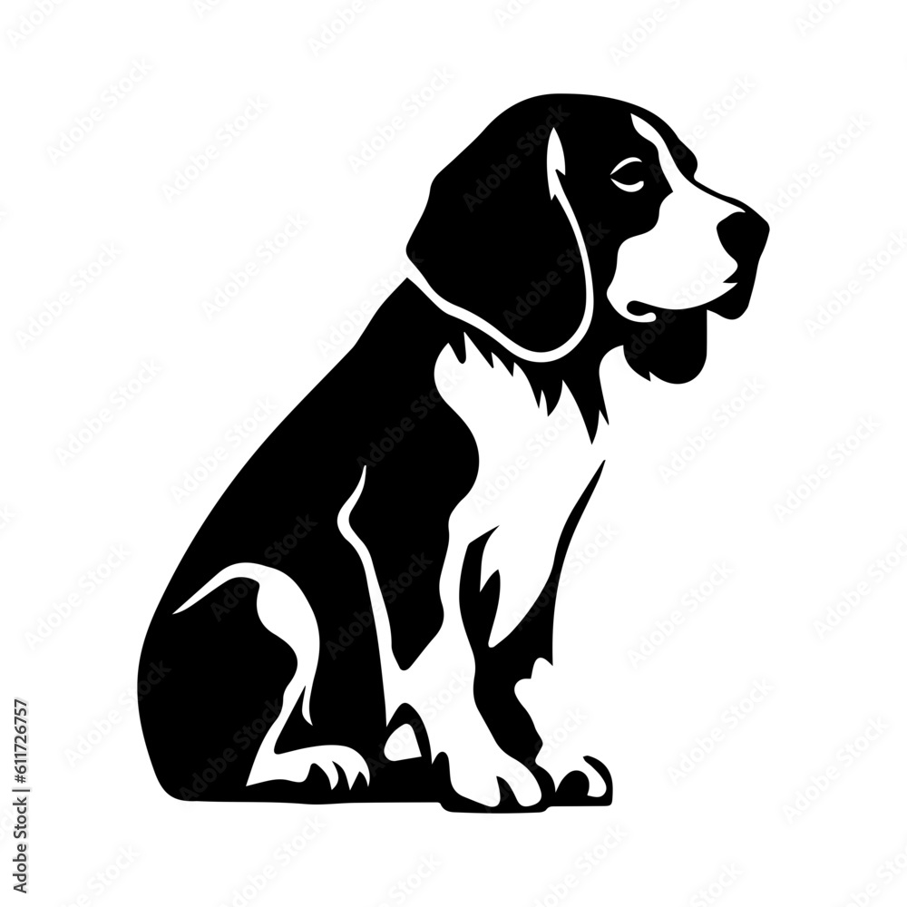 Beagle dog cartoon on white background illustration Beagle dog cartoon on white background illustration