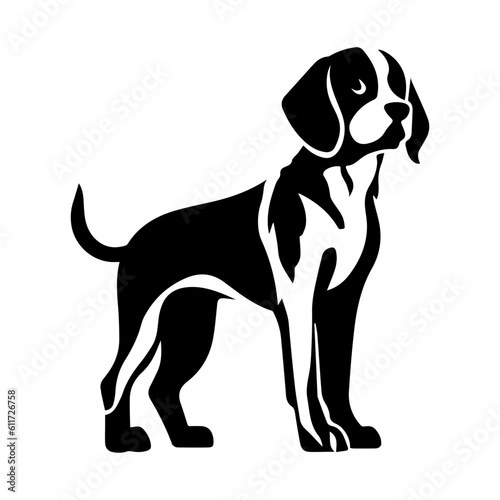 Fototapeta Naklejka Na Ścianę i Meble -  Beagle dog cartoon on white background illustration