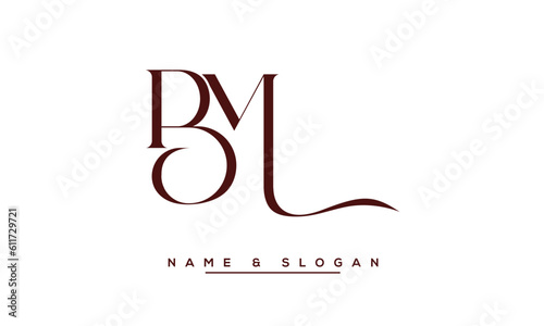BM,  MB,  B,  M   Abstract  Letters  Logo  Monogram