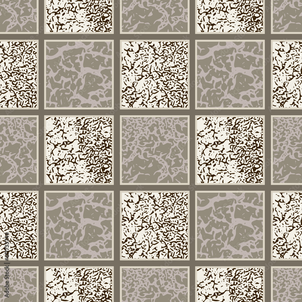 Checkered Seamless Pattern with Textured Effect