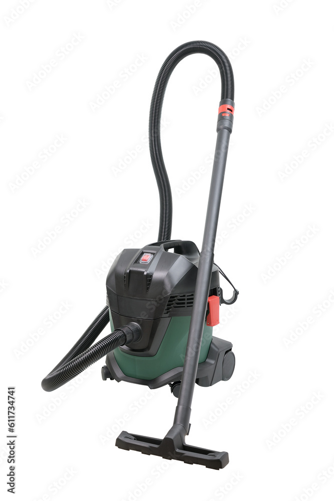 New construction vacuum cleaner insulated on white background.