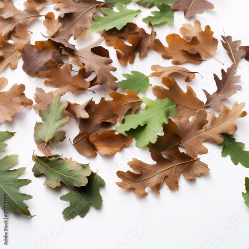 oak leaves and acorns. Generative AI