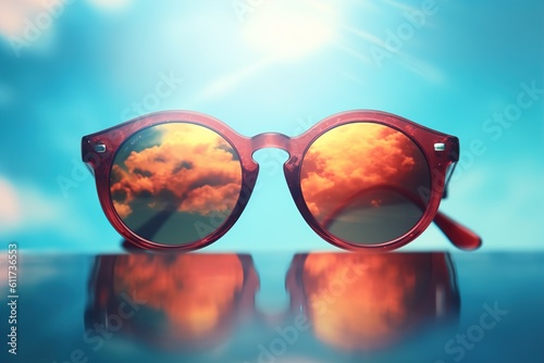 sunglasses on a summer background © stasknop