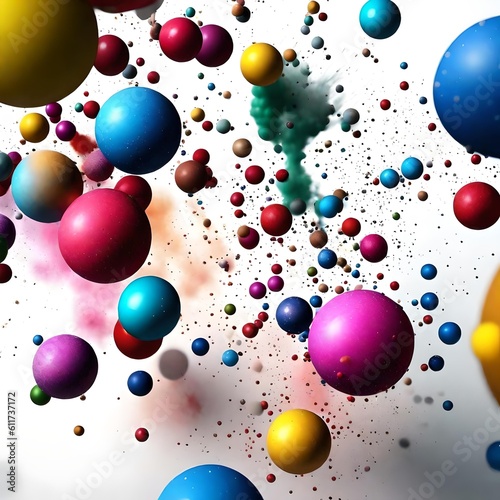 colourful sphere explosion  created using generative AI