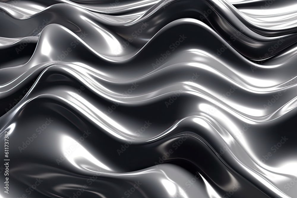 Wavy Chroma Background, Melted 3D Waves Wallpaper background texture