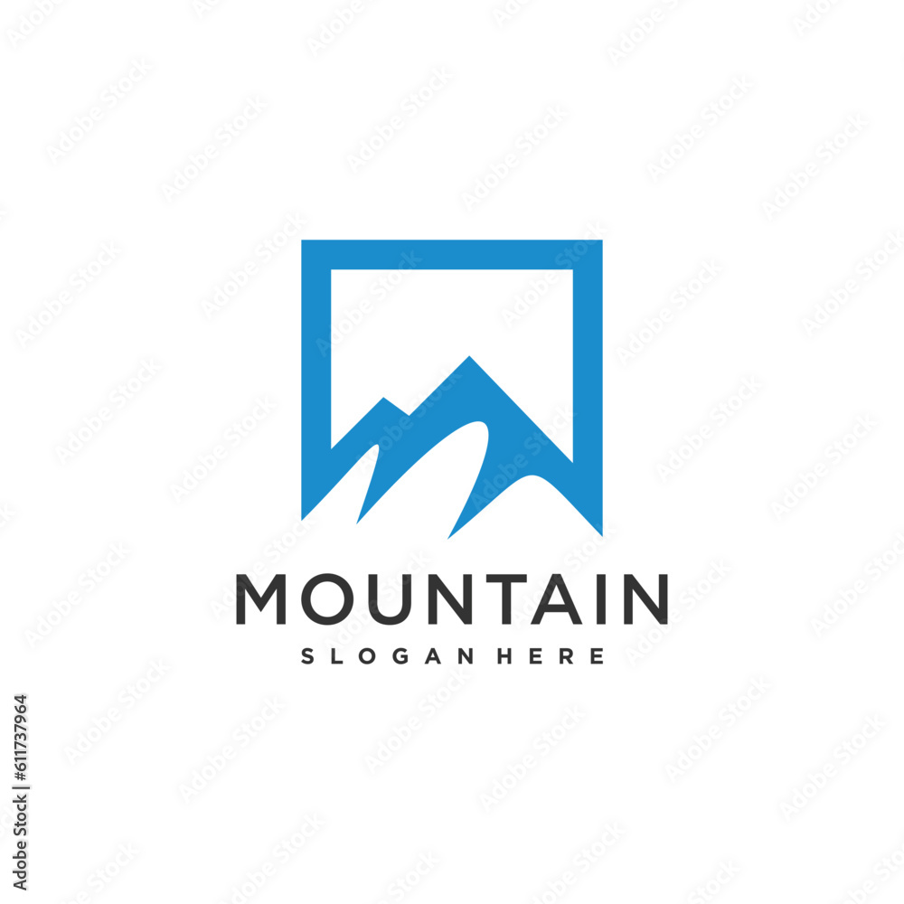 Mountain logo vector design idea with modern style Mountain logo vector design idea with modern style