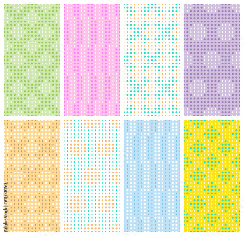 Colorful dot and oval seamless pattern
