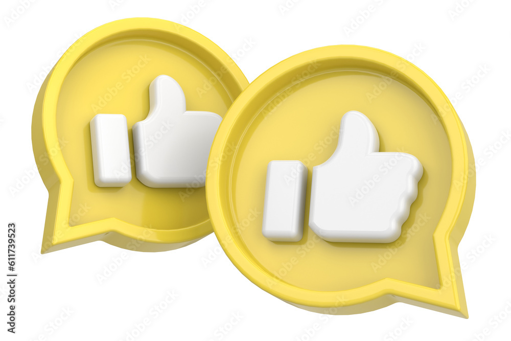 Obraz premium Like icon. Like button. 3D illustration.