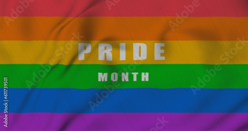 Happy pride month. pride flag. LGBTQ Progress Pride flag waving. Colorful rainbow flag Vector illustration.