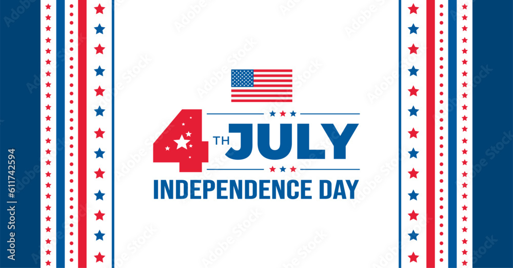 4th of July United States Independence Day celebration promotion advertising background, poster, card or banner template with American flag and typography. Independence day USA festive decoration. 4th of July United States Independence Day celebration promotion advertising background, poster, card or banner template with American flag and typography. Independence day USA festive decoration.
