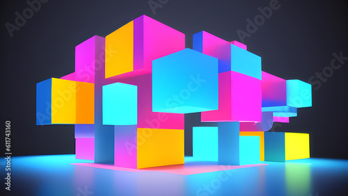abstract colorful background Generative AI