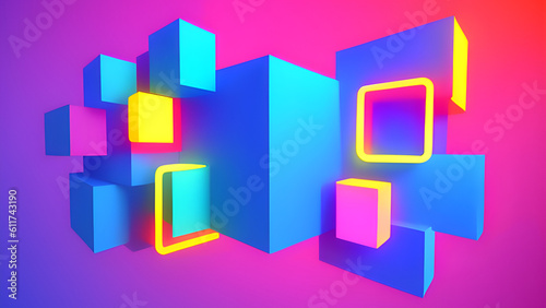abstract colorful background Generative AI