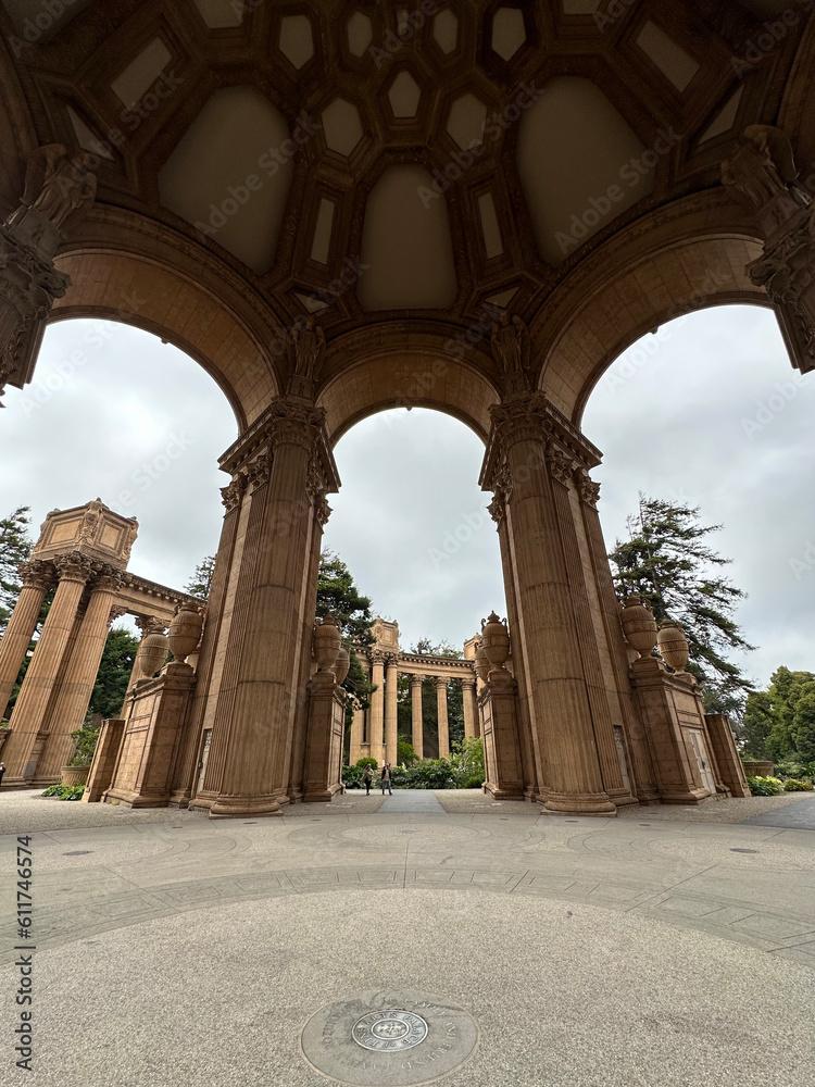 Stunning Views Inside the Rotunda: Explore Palace of Fine Arts Marina District in San Francisco - Adobe Stock