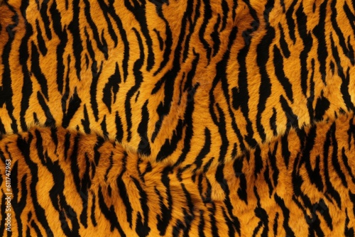 Tiger animal fur perfect seamless repeating pattern. Generative AI