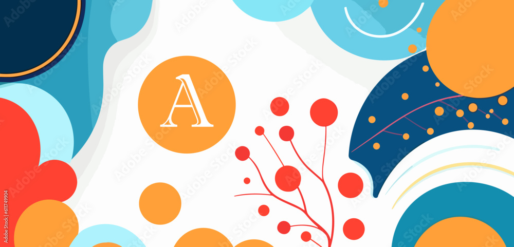 Abstract composition with geometric shapes and lines. Vector illustration in flat style Abstract composition with geometric shapes and lines. Vector illustration in flat style