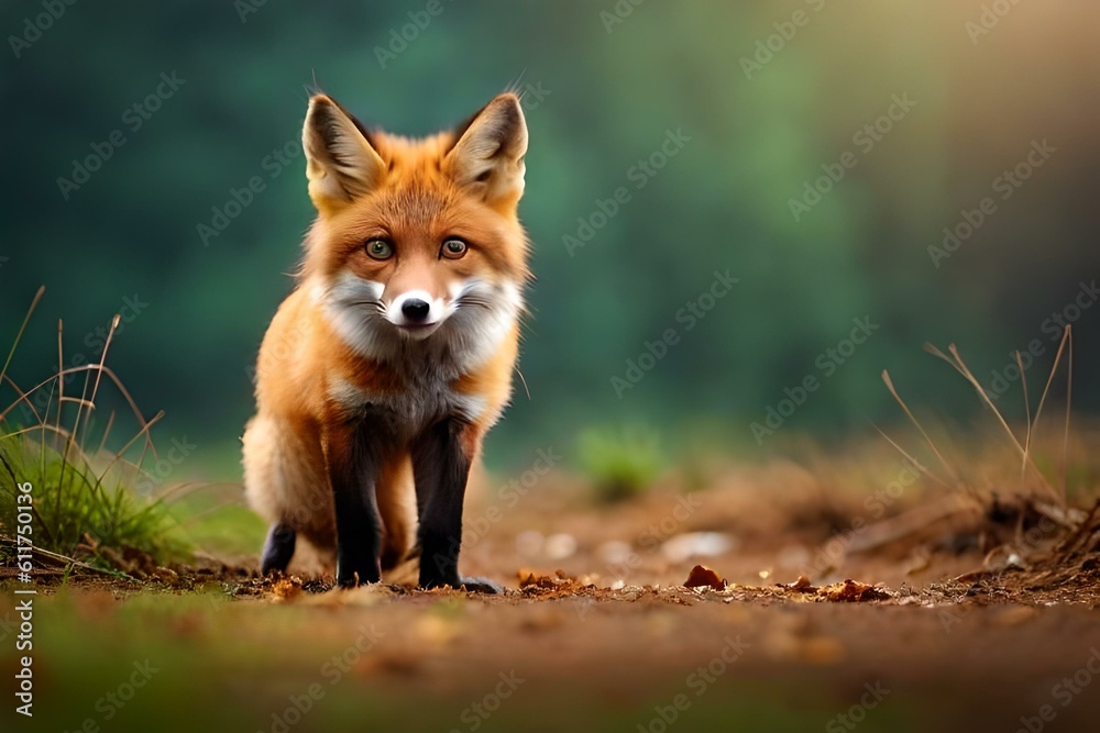 fox with smoky eyes and a touch of glitter