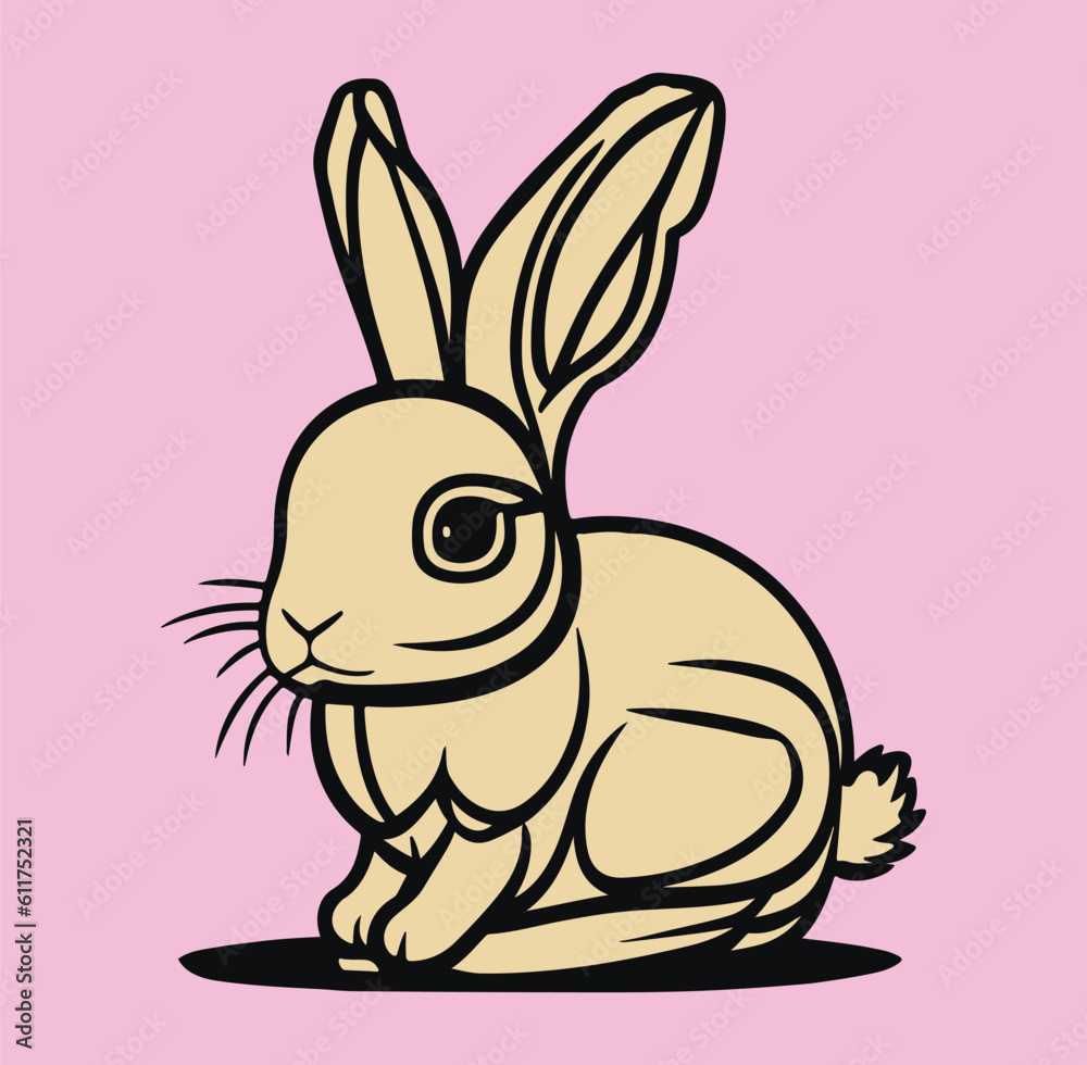 Obraz premium Rabbit Vector line Artwork