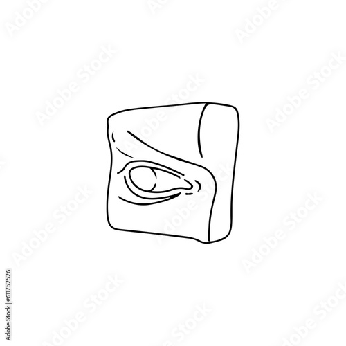 vector illustration of one eye line concept