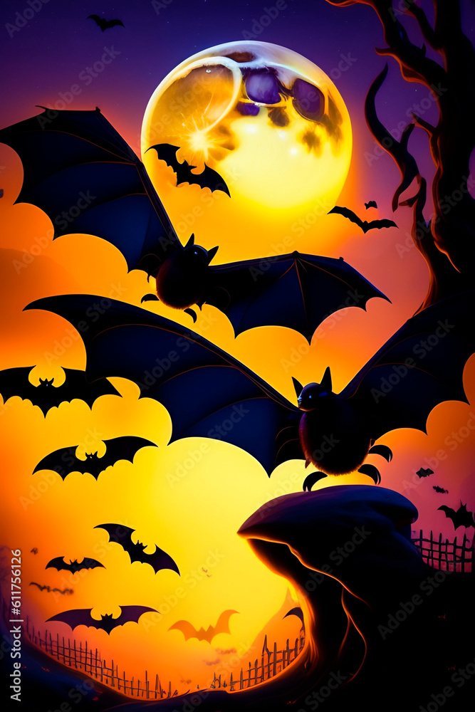 Traditional halloween party backdrop. Generative AI Traditional halloween party backdrop. Generative AI