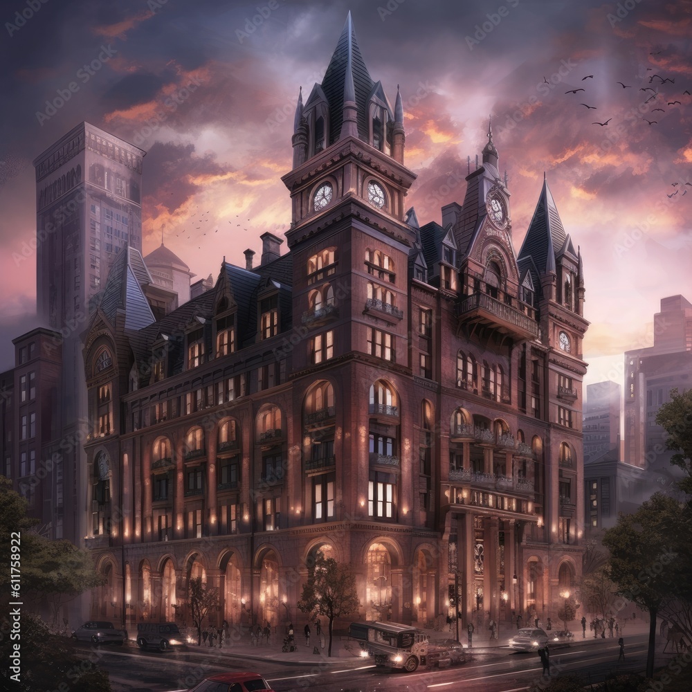 Fototapeta premium architectural marvels that define our cities, from iconic landmarks to contemporary masterpieces, showcasing the fusion of artistic design and functional excellence