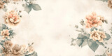 Abstract background with beautiful flowers and leaves and place for text.