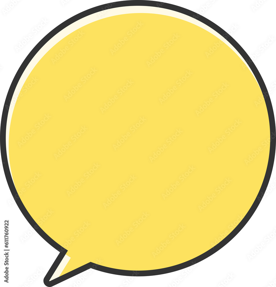 yellow comic speech bubble illustration