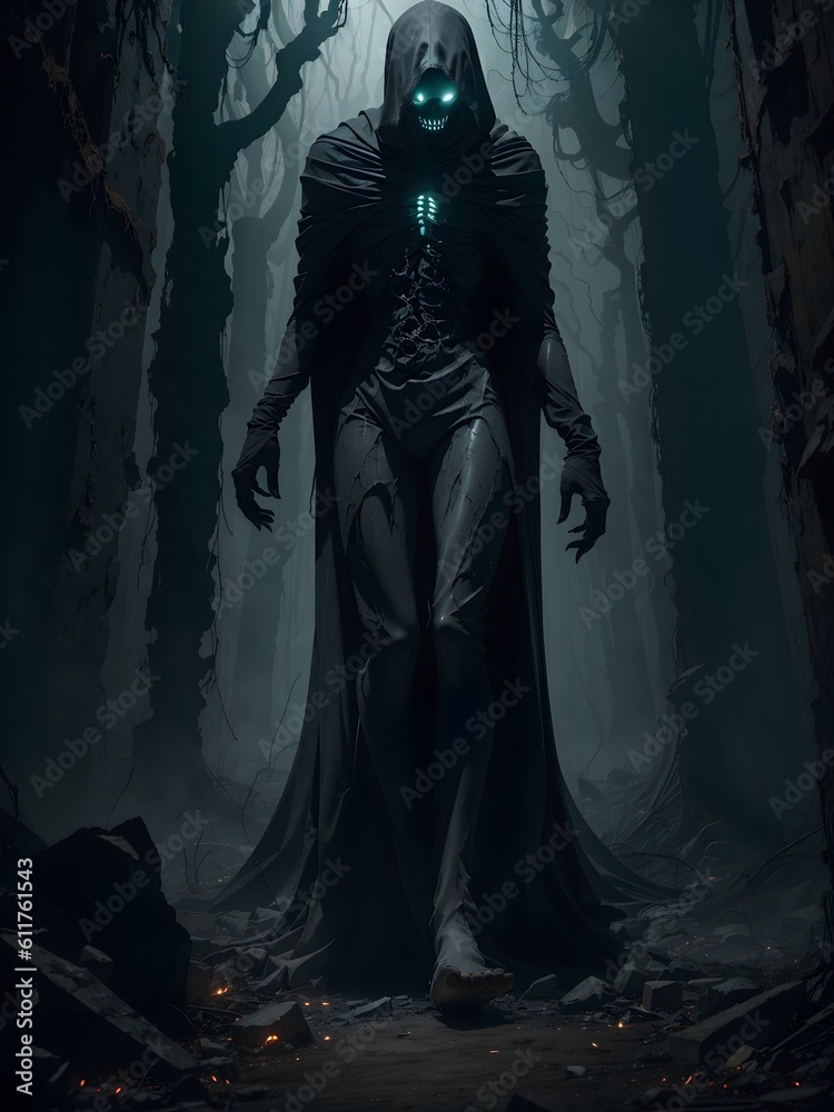 necromancer in the woods, generative AI necromancer in the woods, generative AI
