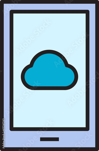 smartphone and cloud icon