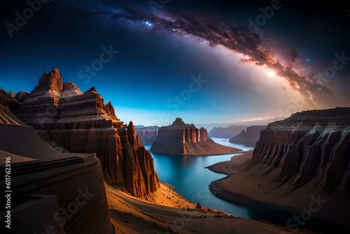 grand canyon at sunset generated ai