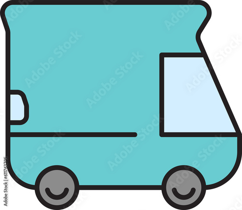 lorry truck icon illustration