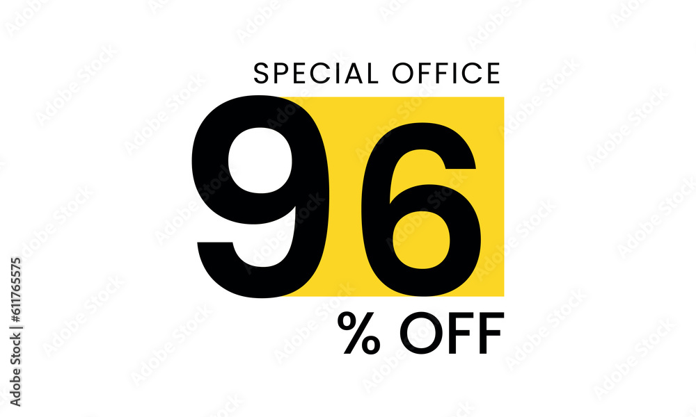 Fototapeta premium 96% off discount creative vector banner illustration, sale special offer 96% off, 96% off discount creative vector