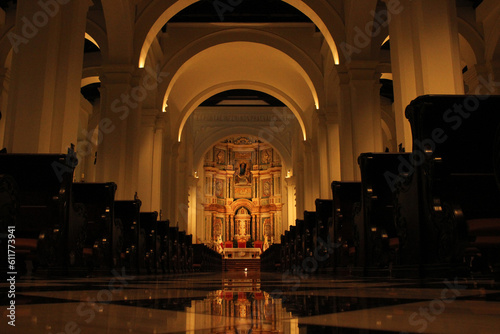 Interior of the Metropolitan Basilica Cathedral Santa Mar  a La Antigua  an architectural and spiritual treasure in the heart of the Old Town of Panama.