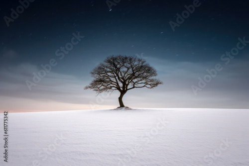 Baum in Winterlandschaft