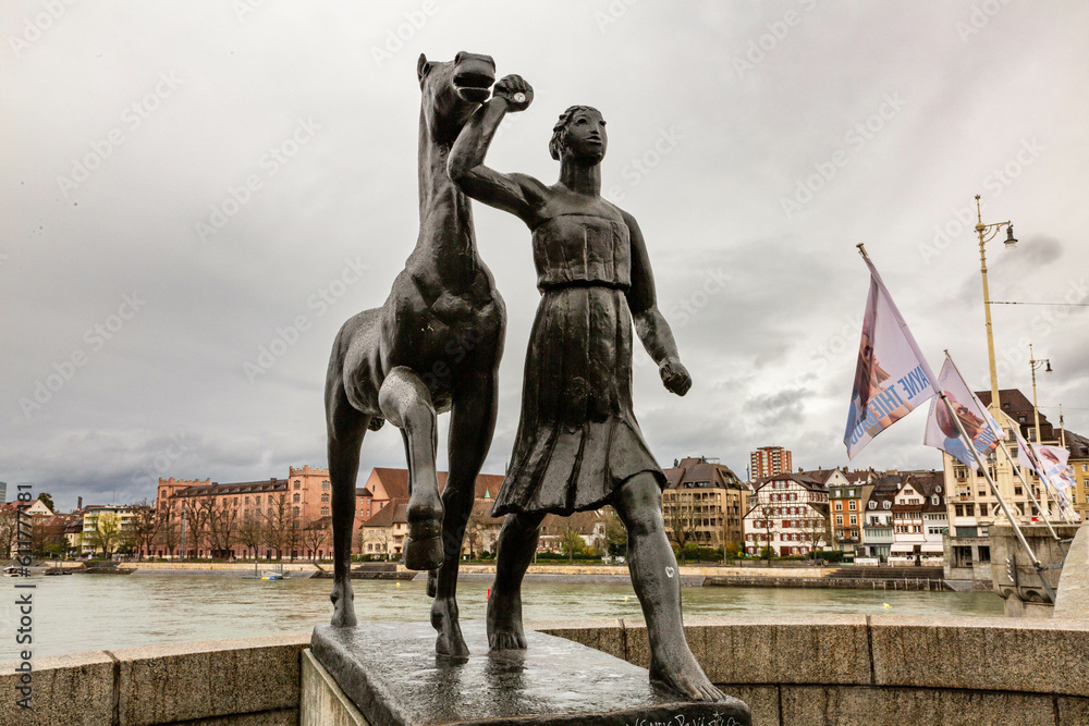 Fototapeta premium Scenes around the town of Basel Switzerland