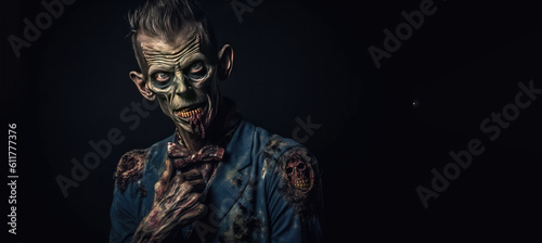 Scary Vampire Banner with S...