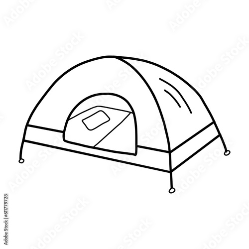 camping tent isolated on white