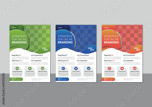 professional business corporate vector file print layout editable flyer design 