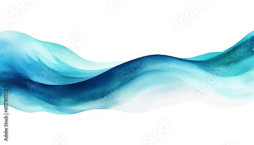 Abstract wave background. Vector illustration. Can be used for advertisingeting, presentation. Watercolor background. Turquoise, teal, green blue colored waves.